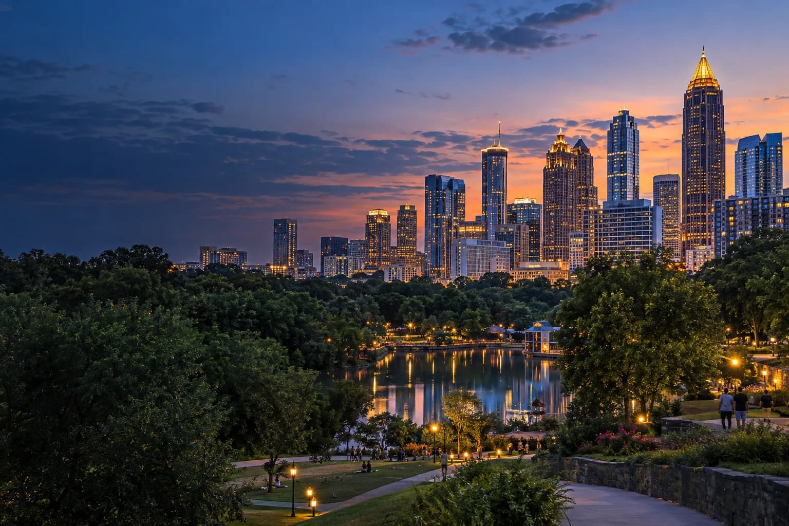 Atlanta destination skyline and city atmosphere
