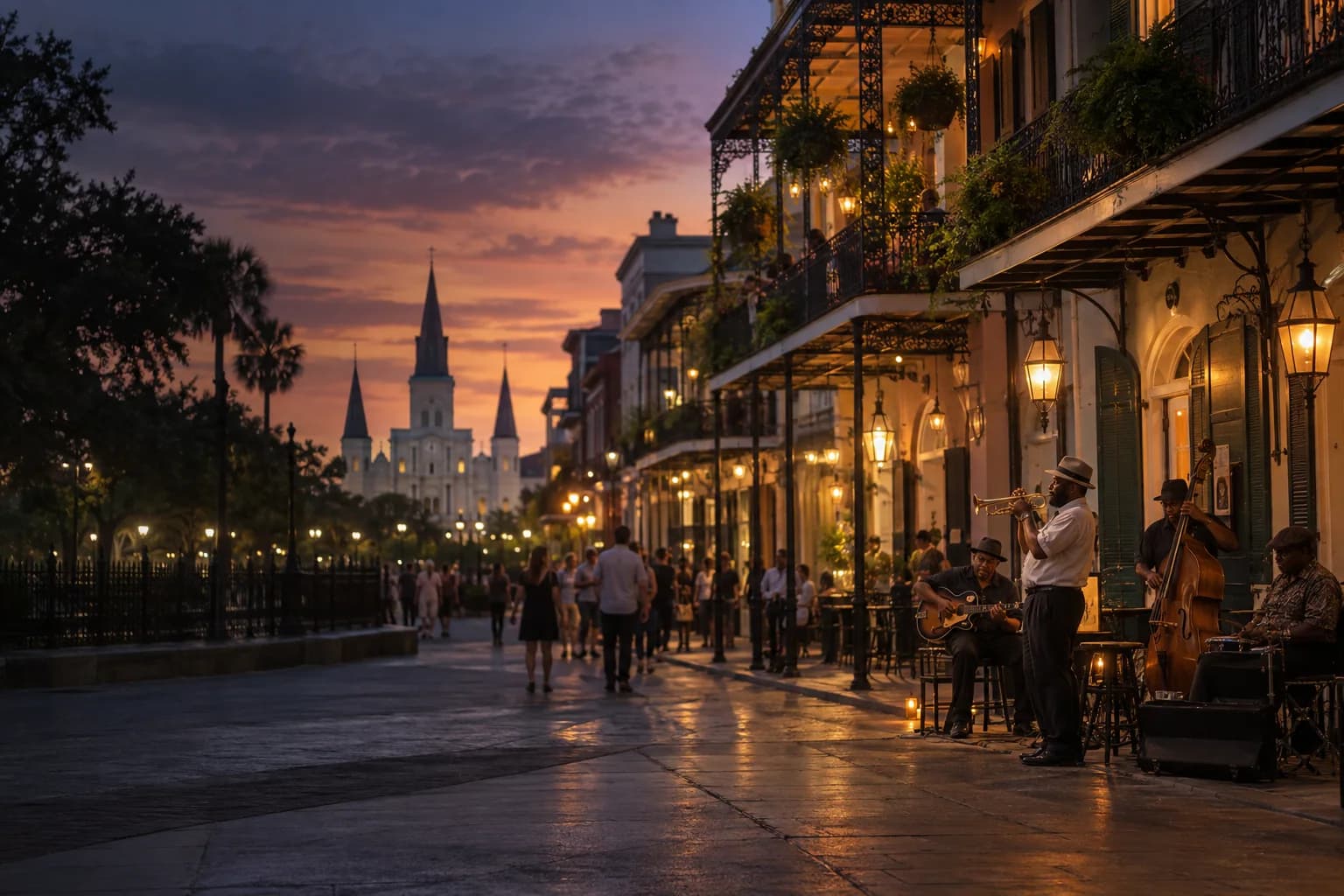 New Orleans destination skyline and city atmosphere